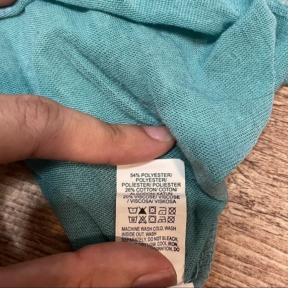 Lucky Brand Slub Knit Green Graphic T-Shirt Size Medium - Picture 4 of 4